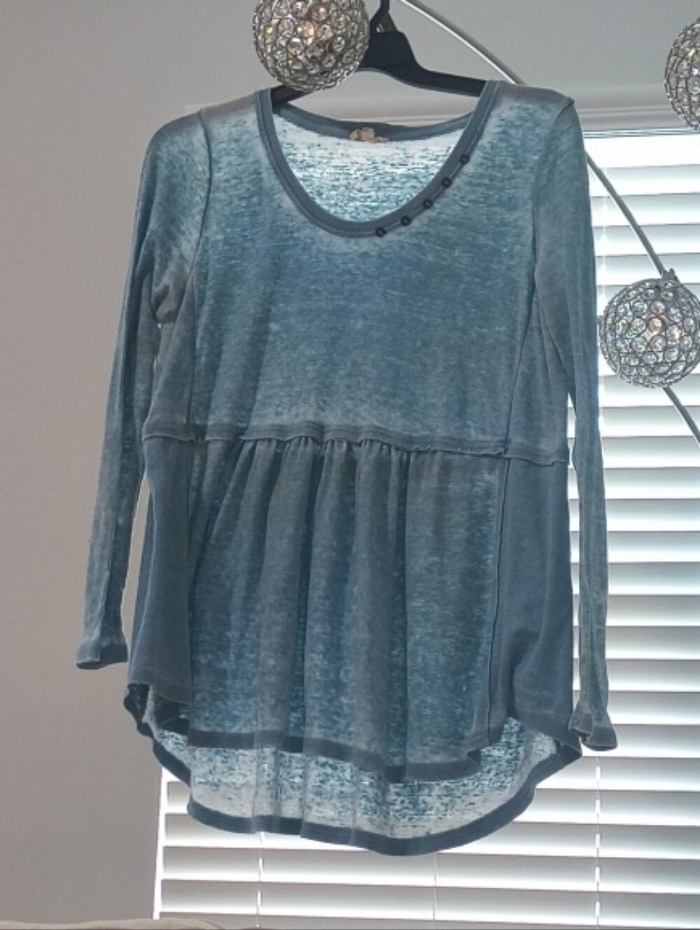 Jane And Delancey Mineral Wash Blue Shirt